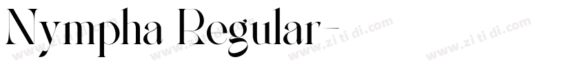 Nympha Regular字体转换